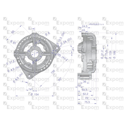 Pokrywa przednia alternatora 0123510074EX Nowy Typ EXPOM KWIDZYN eu-347462294