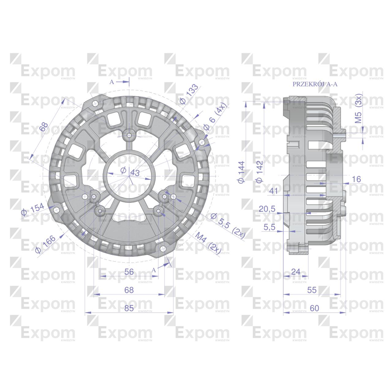 Pokrywa tylna alternatora 0123510074EX Nowy Typ EXPOM KWIDZYN eu-347890626