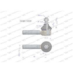 Przegub kierowniczy M16x1.5 02381195 WARYŃSKI-347455872
