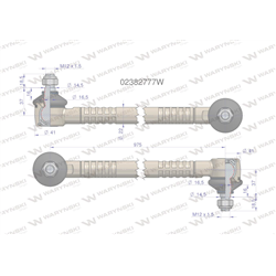 Drążek kierowniczy 975mm 02382777 WARYŃSKI-347456085