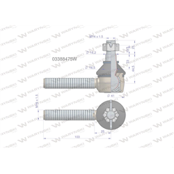 Przegub kierowniczy  M16x1.5 03388475 WARYŃSKI-347884243