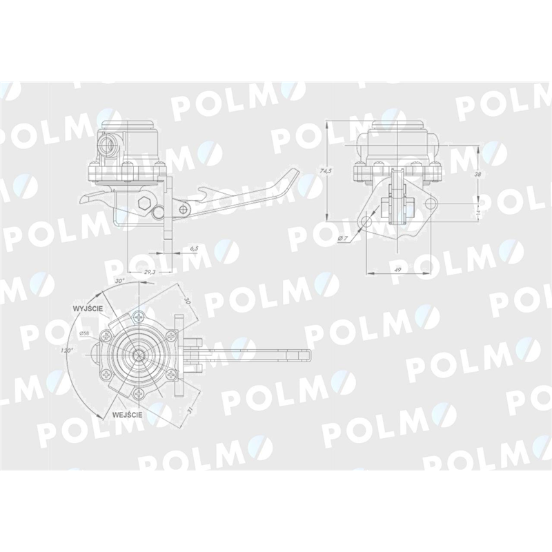 Pompa zasilająca 01260044 POLMO-347880247