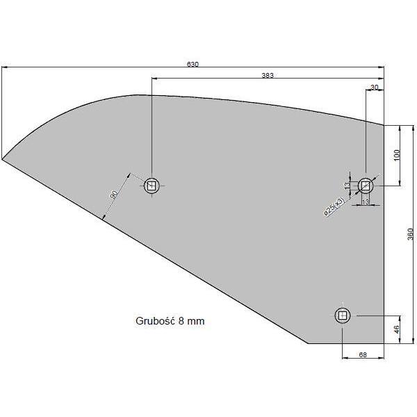 Skrzydło odkładni 4-skibowy Pług-347440637