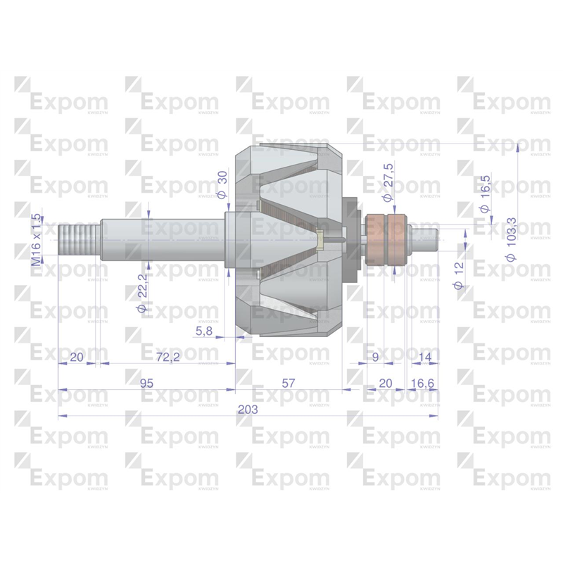 Wirnik alternatora 0120468055EX Nowy Typ EXPOM KWIDZYN eu-347463046