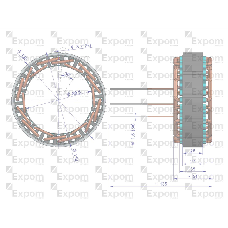 Stojan alternatora 0120488205EX Nowy Typ EXPOM KWIDZYN eu-347462275