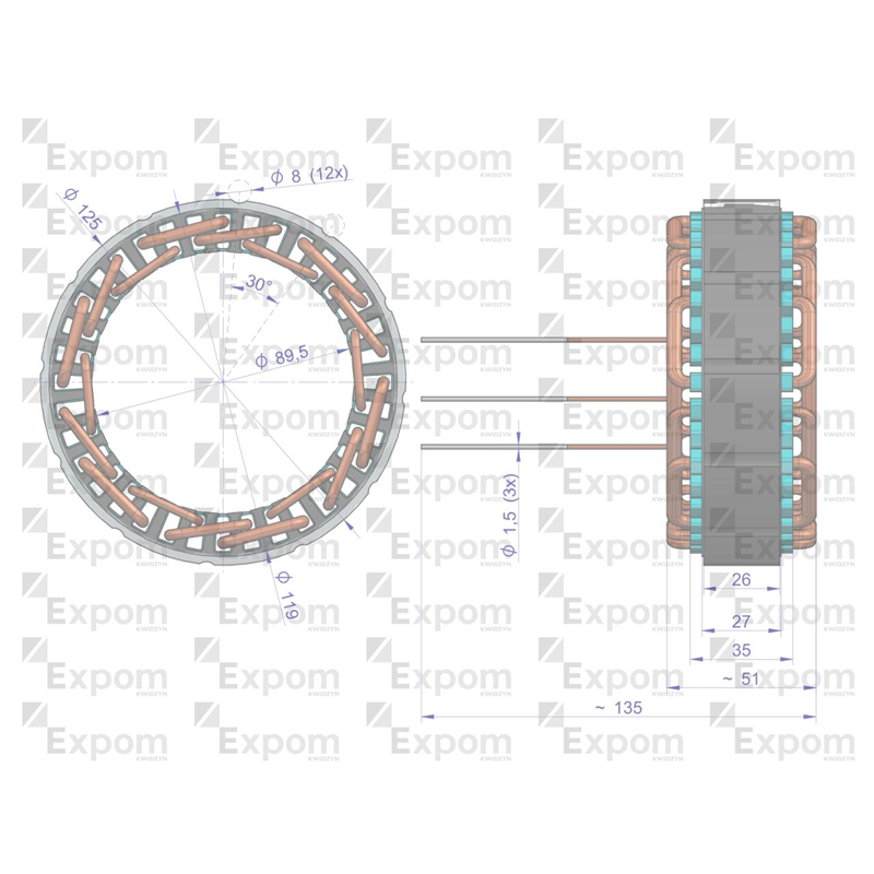 Stojan alternatora 0120488205EX Nowy Typ EXPOM KWIDZYN eu-347890600
