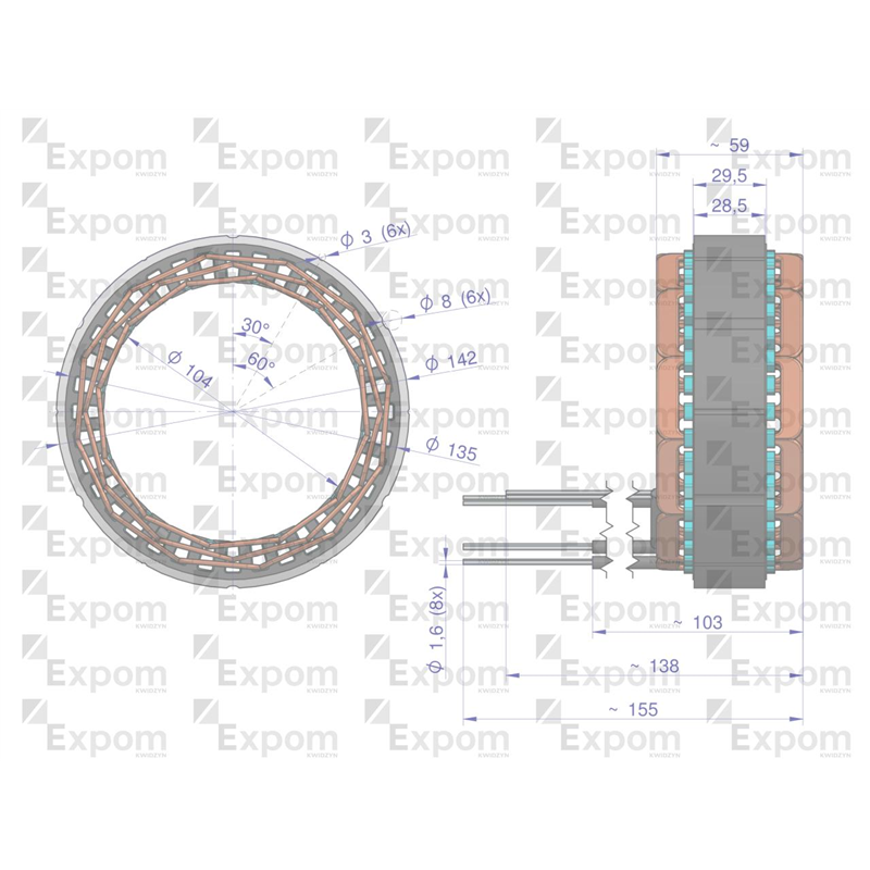 Stojan alternatora 0120468055EX Nowy Typ EXPOM KWIDZYN eu-347891345
