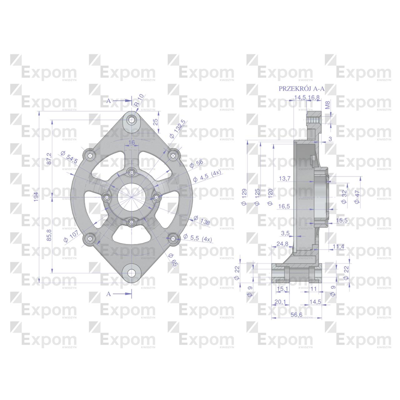 Pokrywa przednia alternatora 0120484017EX Nowy Typ EXPOM KWIDZYN eu-347890614
