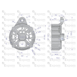 Pokrywa tylna alternatora 0120468055EX Nowy Typ EXPOM KWIDZYN eu-347463039