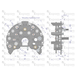 Prostownik diody alternatora 0123510074EX Nowy Typ EXPOM KWIDZYN eu-347462308