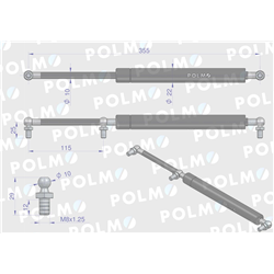 Siłownik drzwi i tylnej szyby pauje do Belarus POLMO-347470995