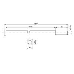 Oś dł. 1490mm Talerzówka-347440831