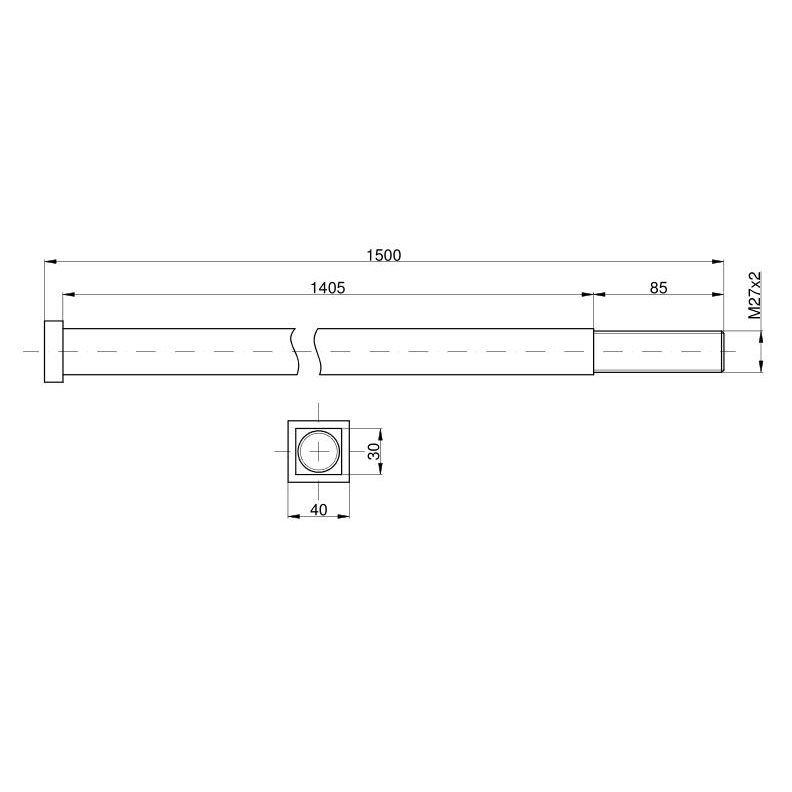 Oś dł. 1490mm Talerzówka-347440831