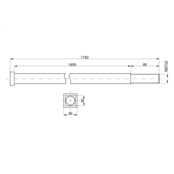 Oś dł. 1740mm Talerzówka-347868410