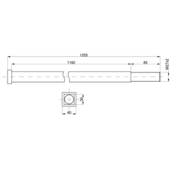 Oś dł.1250mm Talerzówka-347440700