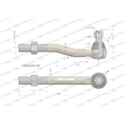 Przegub kierowniczy 322mm- 1 1/4-12 128604A1 WARYŃSKI-347451343