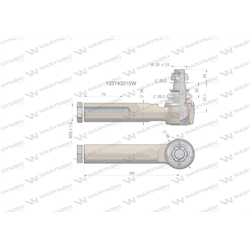 Przegub kierowniczy 183mm- M22x1,5 133743010 WARYŃSKI-347451319