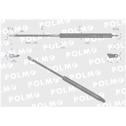 Siłownik maski silnika L max. 410mm 1531490C0P CASE IH POLMO-347878375