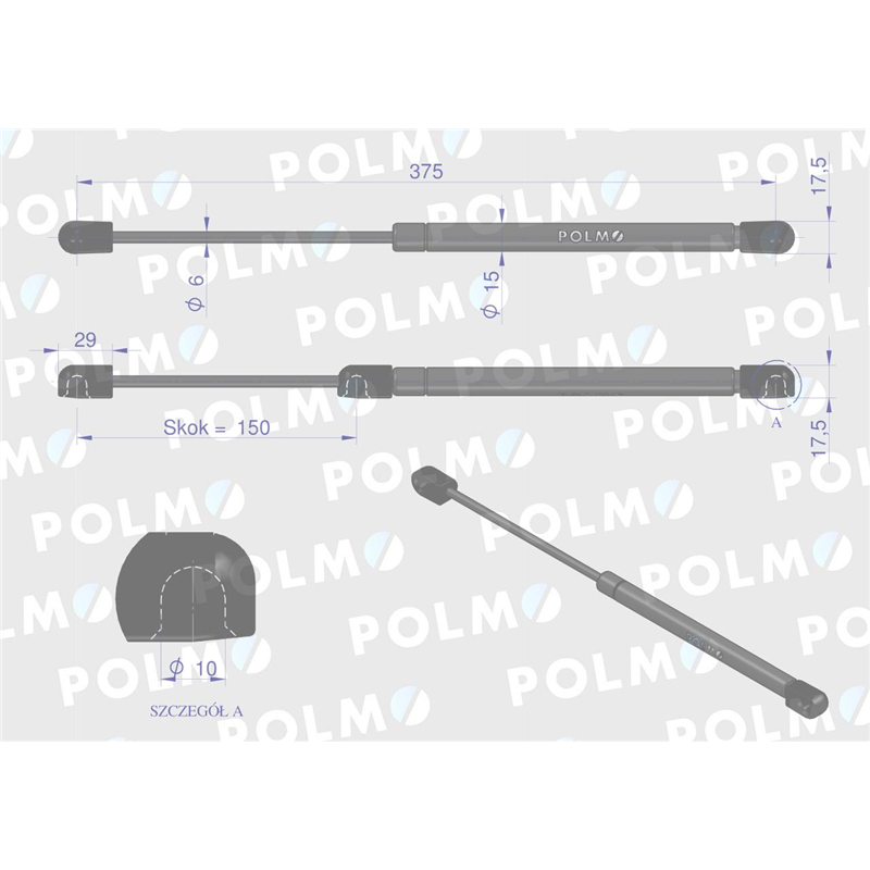 Siłownik dachu 16367957 pasuje do Zetora Proxima Forterra POLMO-347899359