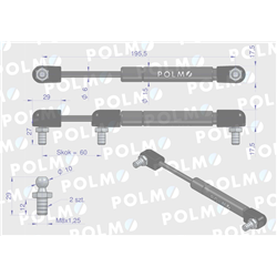 Siłownik dachu 16367958 pasuje do Zetora Proxima Forterra POLMO-347470997