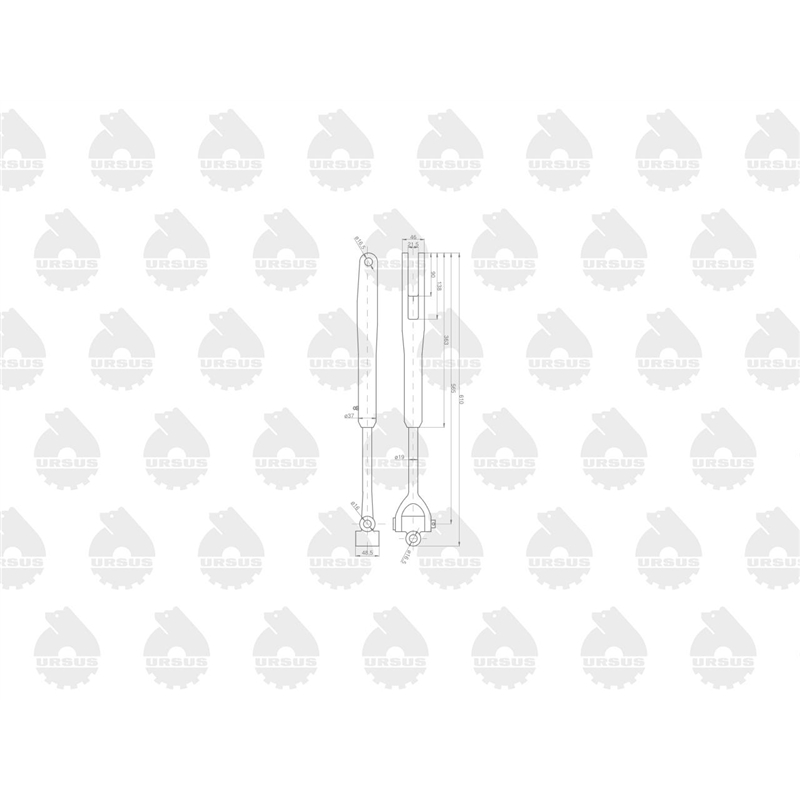 Wieszak lewy MF3 3512 MF255 ORYGINAŁ URSUS-347873926