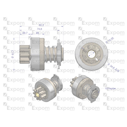Zespół sprzęgający rozrusznika ( Typ Iskra ) MSX 724, 16.904.625 EXPOM KWIDZYN eu-347458118