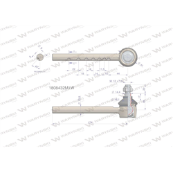 Przegub kierowniczy 174mm 1808432M1 WARYŃSKI-347879635