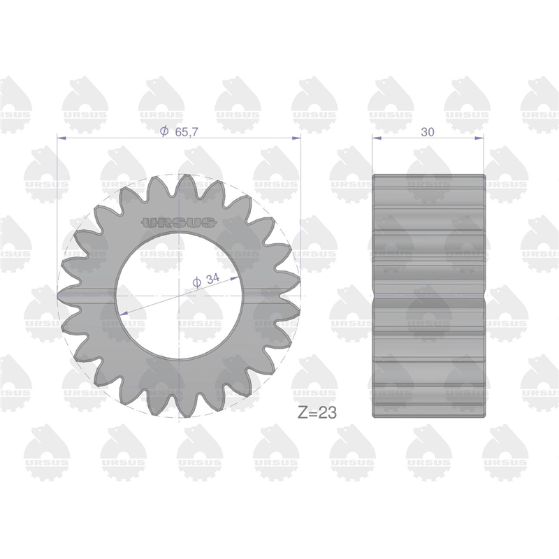 Satelit mechanizmu reduktora MF4 ORYGINAŁ URSUS-347453550