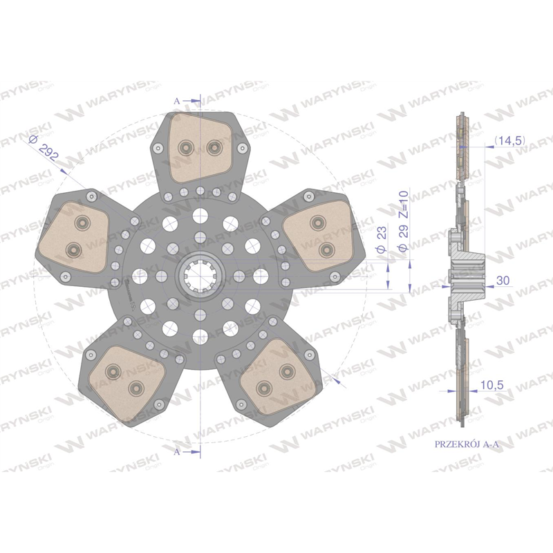 Tarcza sprzęgła Ceramiczna CASE Waryński-347471884