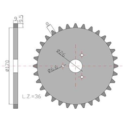 Koło łańcuchowe  Z-36 Kos-347867806