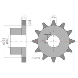 Koło Z-28. 3/4. fi=30 Rozrzutnik-347868262