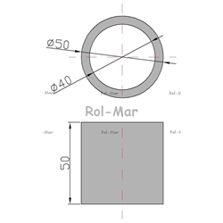 Tuleja koła gniazdowego mosiężna 50x40x57 Rozrzutnik-347440936