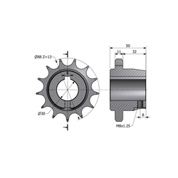 Koło Z-13. 3/4. fi=30 Rozrzutnik-347866588
