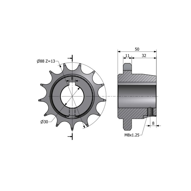 Koło Z-13. 3/4. fi=30 Rozrzutnik-347866588