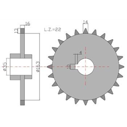 Koło Z-22. 1. fi=35 Rozrzutnik-347441506