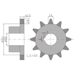 Koło Z-22. 1. fi=30 Rozrzutnik-347866598