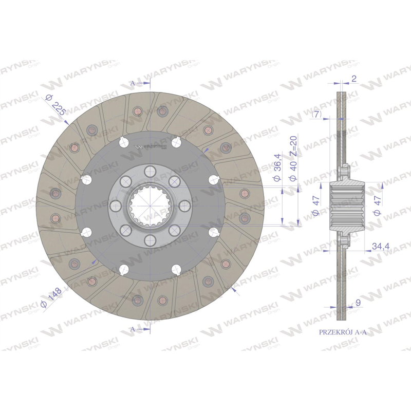 Tarcza sprzęgła Deutz 2316746 WARYŃSKI-347905394