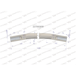 Drążek kierowniczy rura 1105mm 2378936 WARYŃSKI-347456081