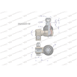 Przegub kierowniczy 80mm- 1" 292562A1 WARYŃSKI-347456281