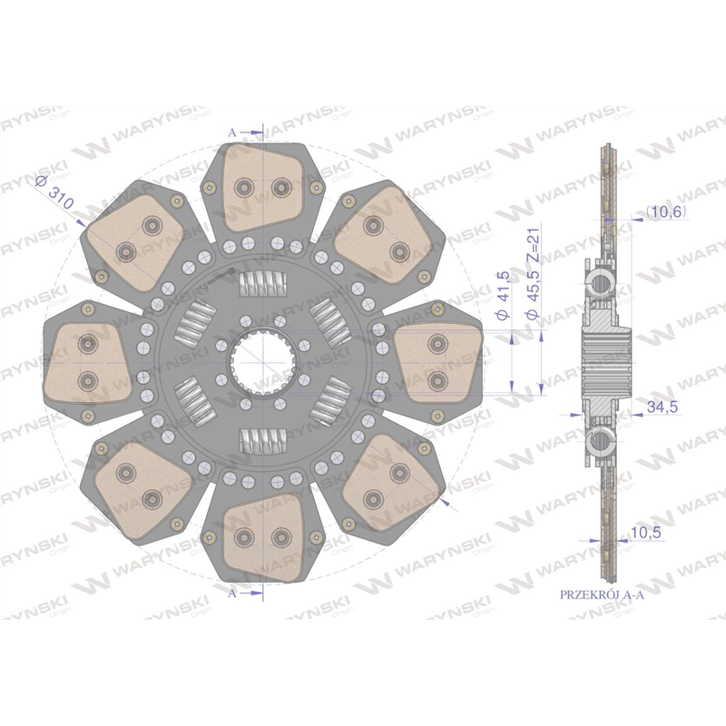 Tarcza sprzęgła ceramiczna  Deutz 2941269 WARYŃSKI-347477023