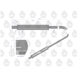 Tłumik 1590mm 6kg MF4 EMALIA ORYGINAŁ URSUS-347465852