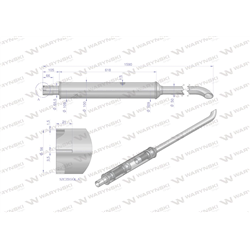 Tłumik 1590mm 6kg MF4 INOX WARYŃSKI-347465869