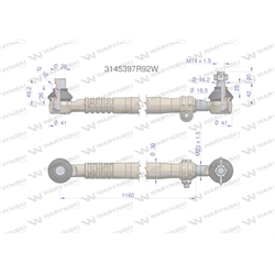 Drążek kierowniczy 3145397R92 WARYŃSKI-347456000