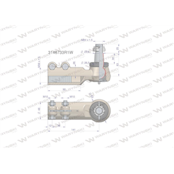 Przegub kierowniczy 141mm- M36x1,5 3146733R1 WARYŃSKI-347451331