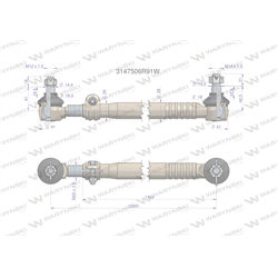 Drążek kierowniczy 1235mm 3147506R91W WARYŃSKI-347456031