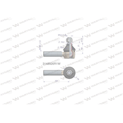 Przegub kierowniczy 101mm- M20x1,5 3148926R1 WARYŃSKI-347451334