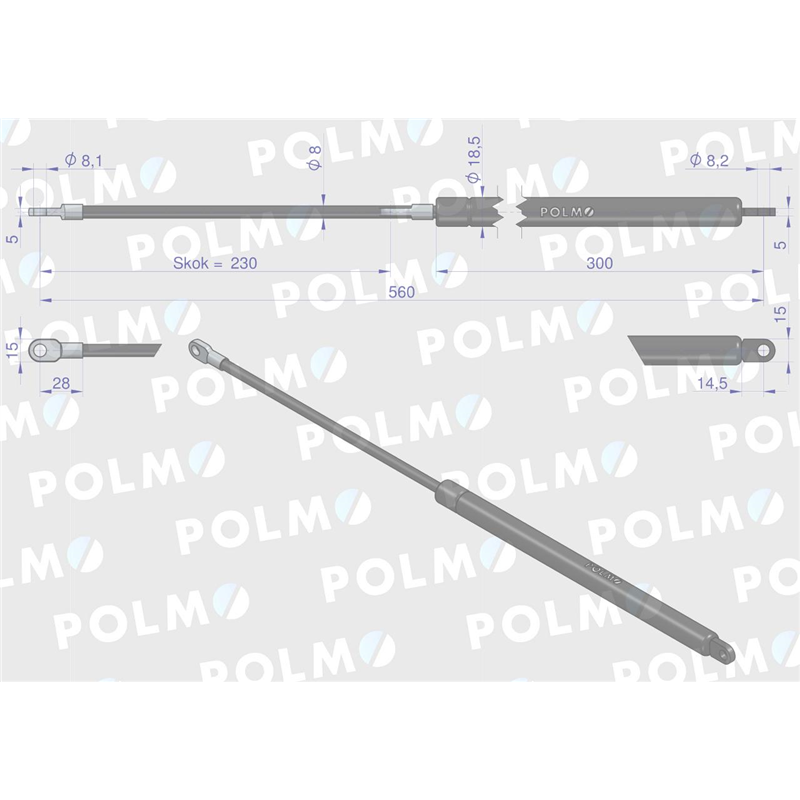 Siłownik New Holland 320792350 POLMO-347902790