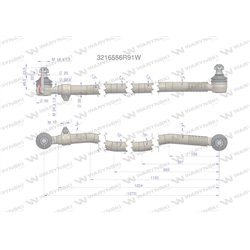 Drążek kierowniczy 1270mm 3216556R91 WARYŃSKI-347884385