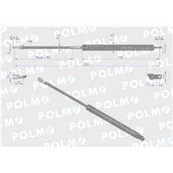 Siłownik szyberdachu L max. 250mm 3221572R0P CASE IH POLMO-347450218
