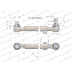 Drążek kierowniczy 3223988R92W WARYŃSKI-347455865